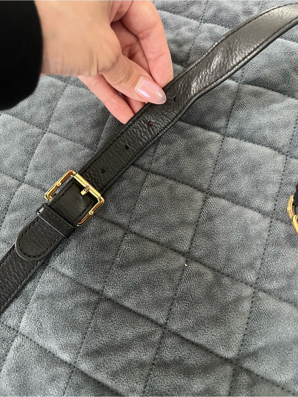 Tory Burch Crossbody Bag Purse Viva Striped & Wallet Black Leather Chain Strap - Picture 8 of 16
